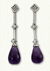 Amethyst & Diamond Earrings 